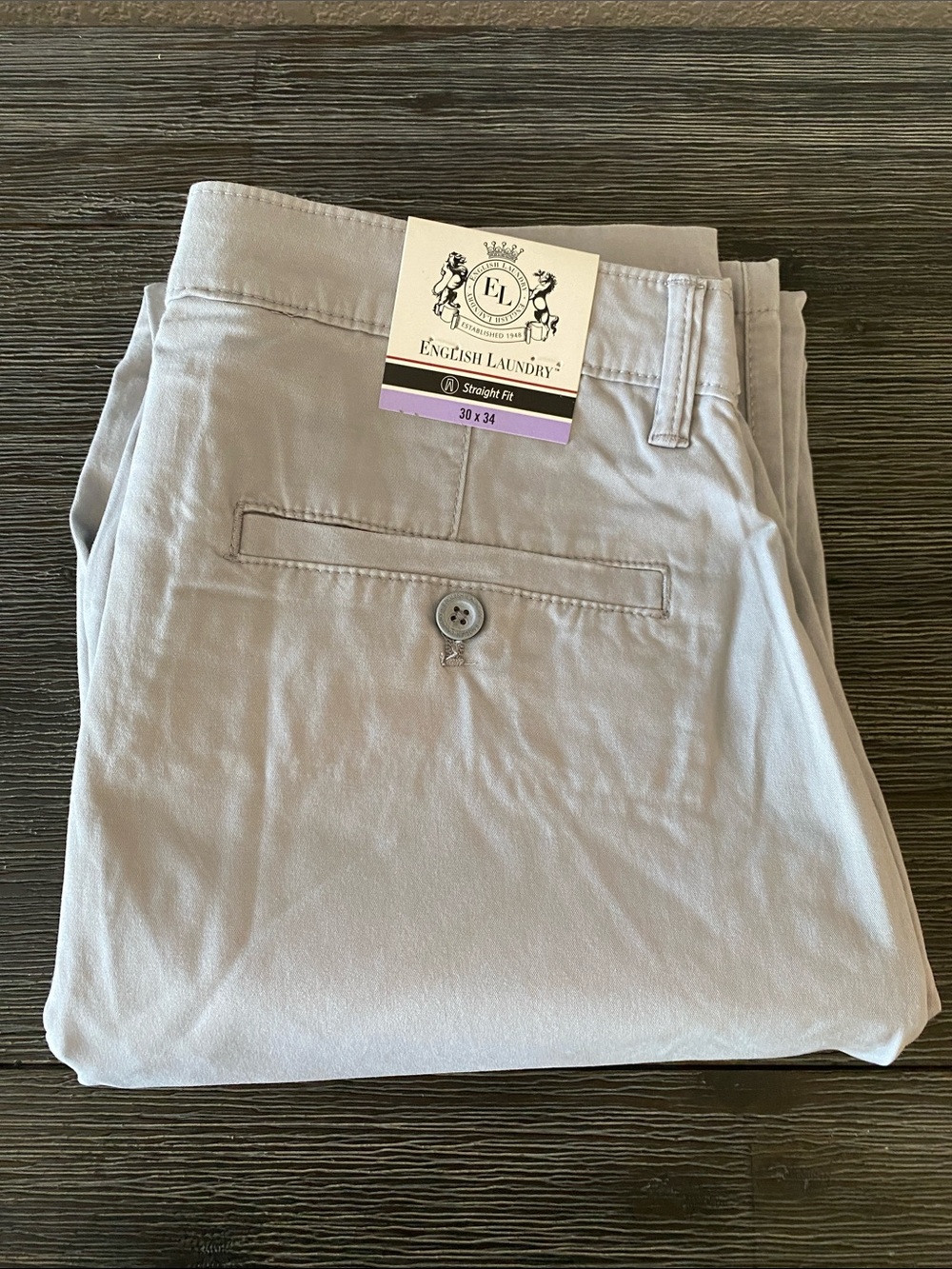English Laundry Men's Straight 5-Pocket Pant - Light Gray 30X34